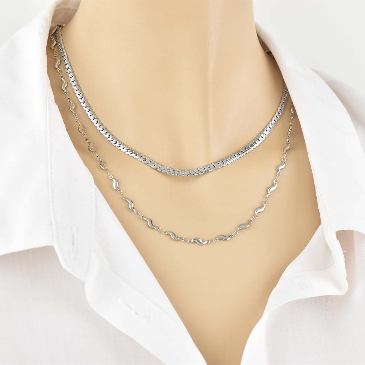 Fior Chain Silver 3MM Αλυσίδα λαιμού από ανοξείδωτο ατσάλι 316L